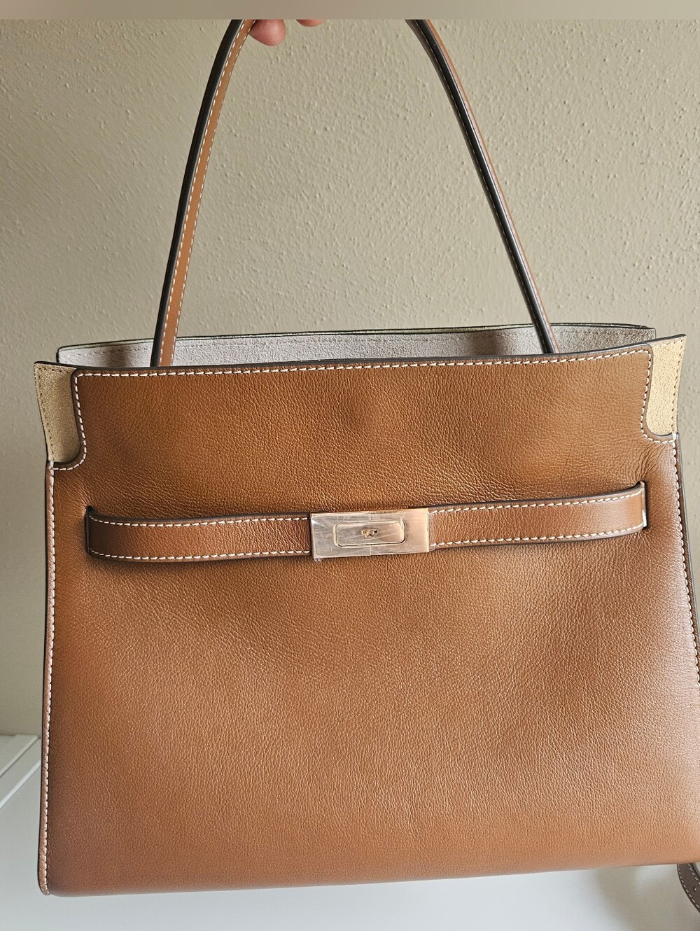 Small Lee Radziwill Double Bag. Aged Tan. Tory Burch. - Picture 3 of 13